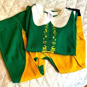 Hanna Andersson Green and Yellow Kids Pajama Set